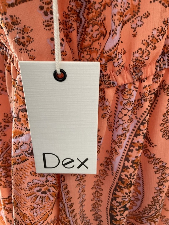 Dex Coral Paisley Tie-Neck Maxi Dress - Picture 7 of 10